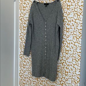 Grey long sleeve knit dress